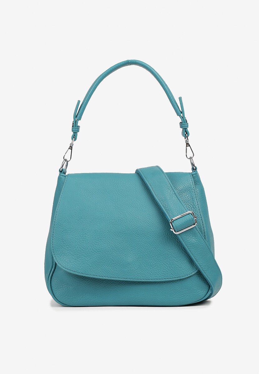 Zielona Torebka z Klapą w Stylu Listonoszki z Paskiem i Rączką Malurelle