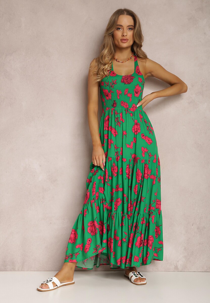 Zielona Sukienka z Wiskozy Hellitrite