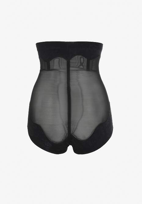 Czarne Majtki Modelujące z Koronką Temara