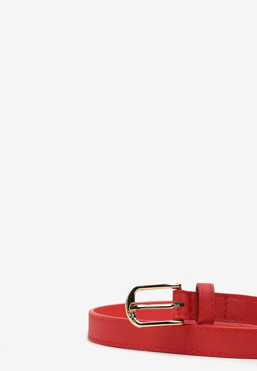 Czarny Cienki Pasek Zapinany na Półokrągłą Sprzączkę Ranilesa