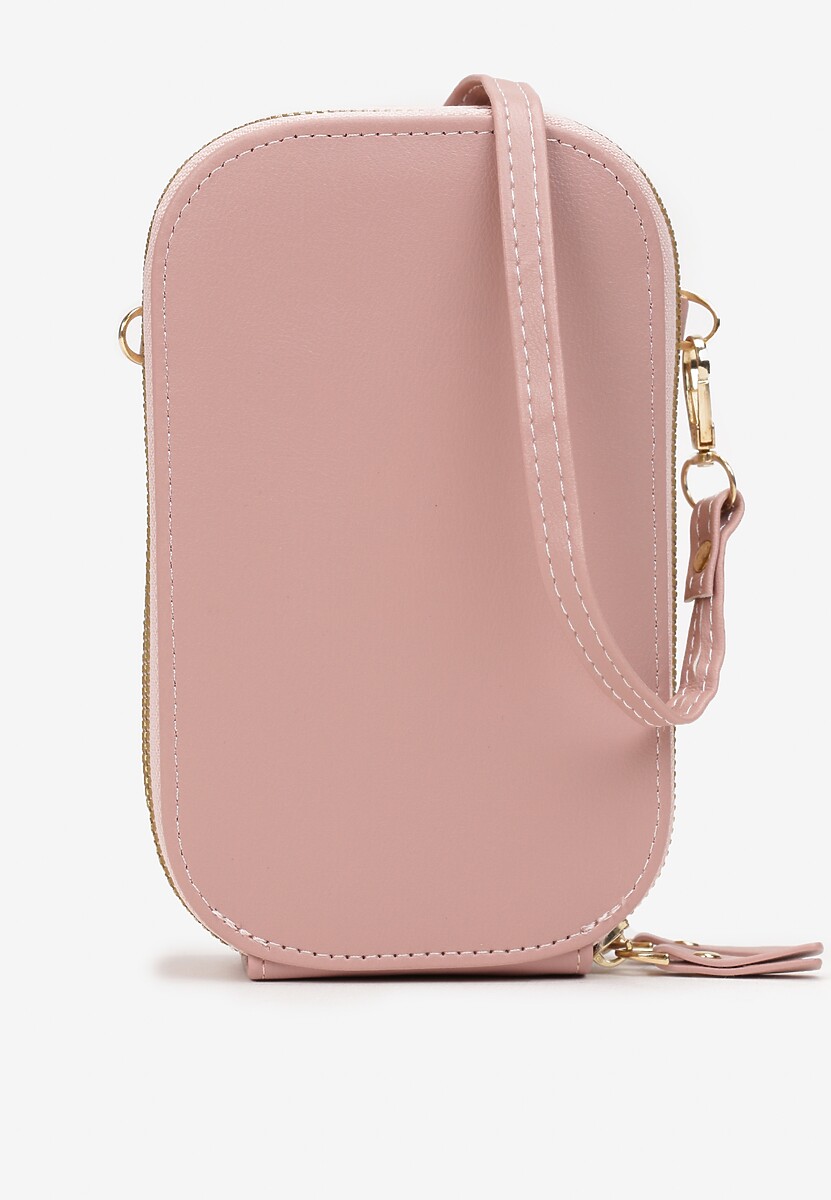 Różowa Dwukomorowa Torebka na Pasku Foick