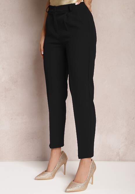 Czarne Spodnie Garniturowe Amarilis