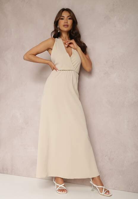 Jasnobeżowa Sukienka Barbamna