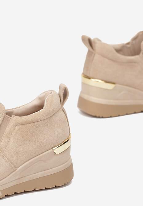 Beżowe Sneakersy Munna