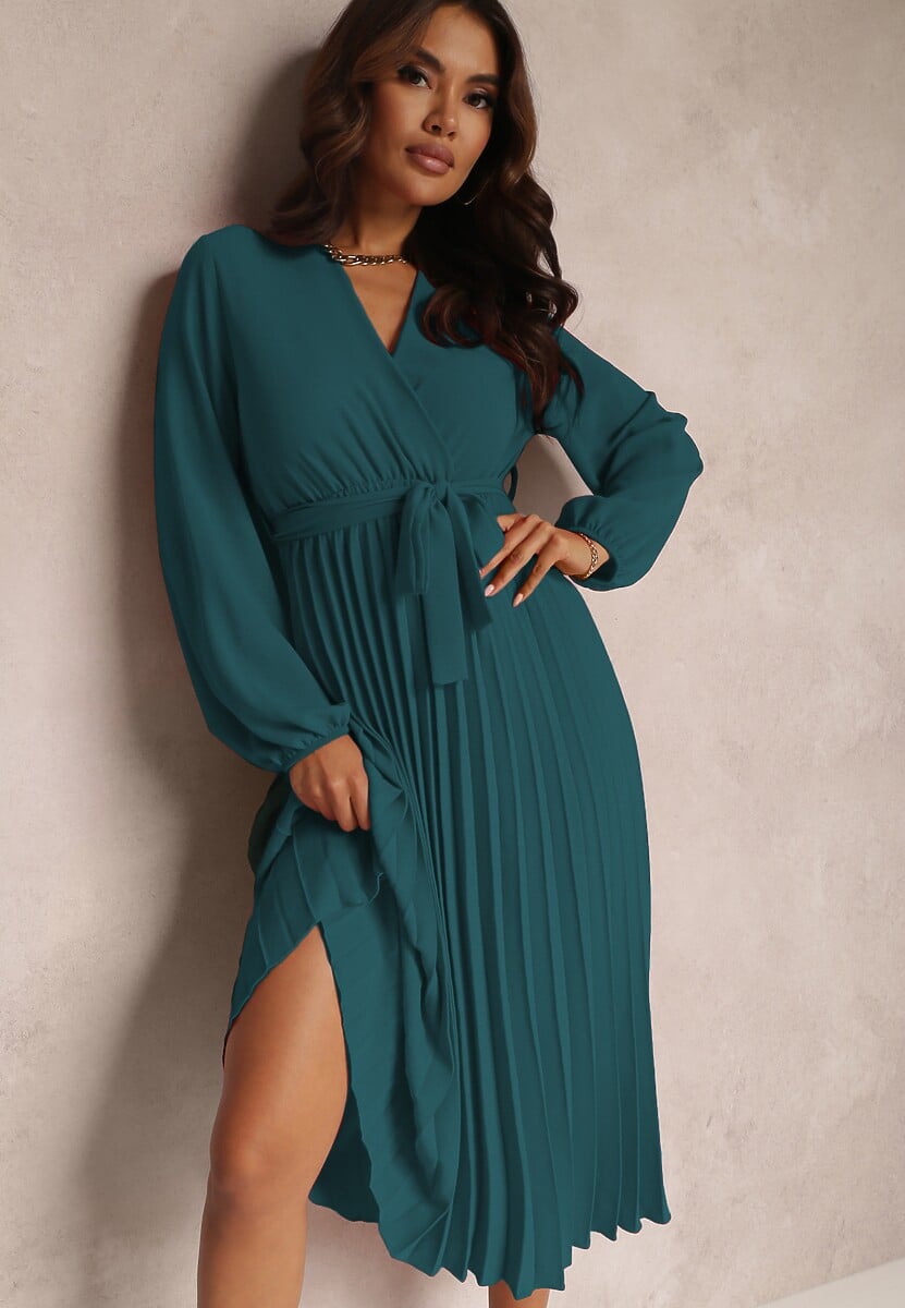 Ciemnozielona Sukienka Phloroe