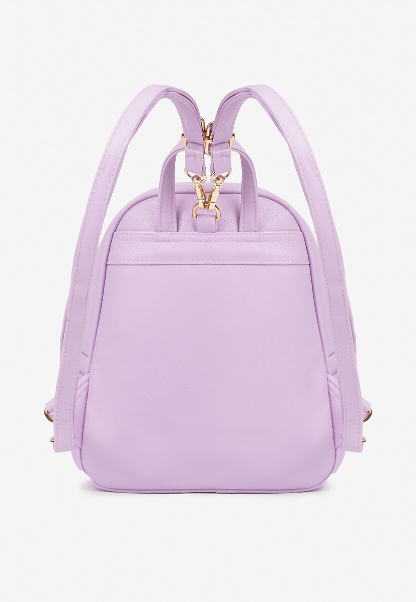 Fioletowy Plecak Ozdobiony Delikatnym Tłoczeniem Arseki