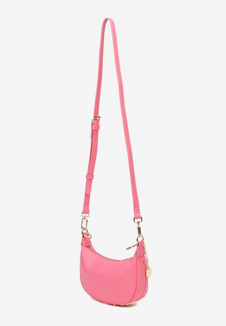 Fuksjowa Mała Torebka z Napisem i Odpinanym Regulowanym Paskiem  Xyliase