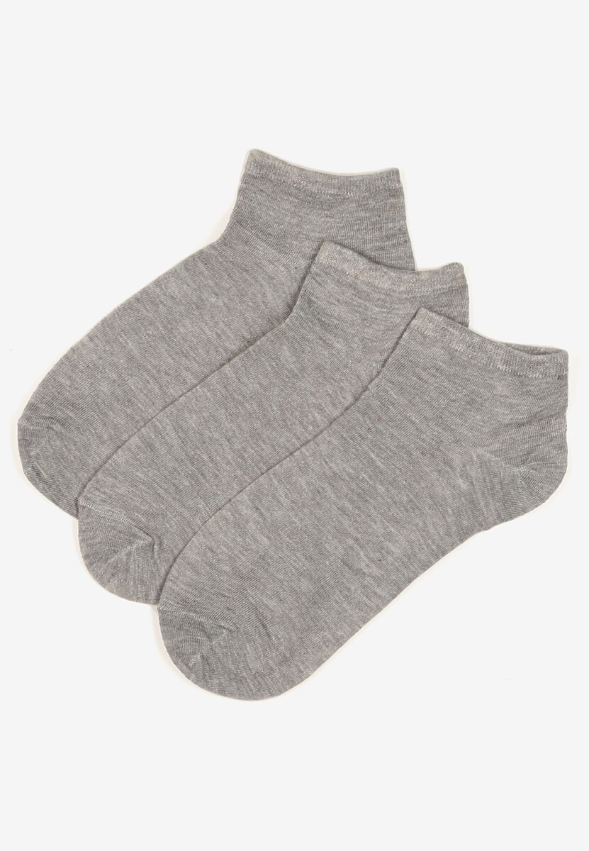Szare Skarpety z Bawełny 3-Pack Salloren
