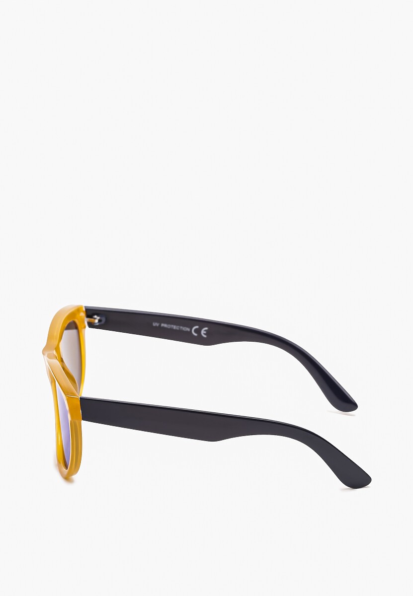 Niebieskie Okulary Przeciwsłoneczne o Klasycznym Kształcie z Filtrem UV Tinabeni