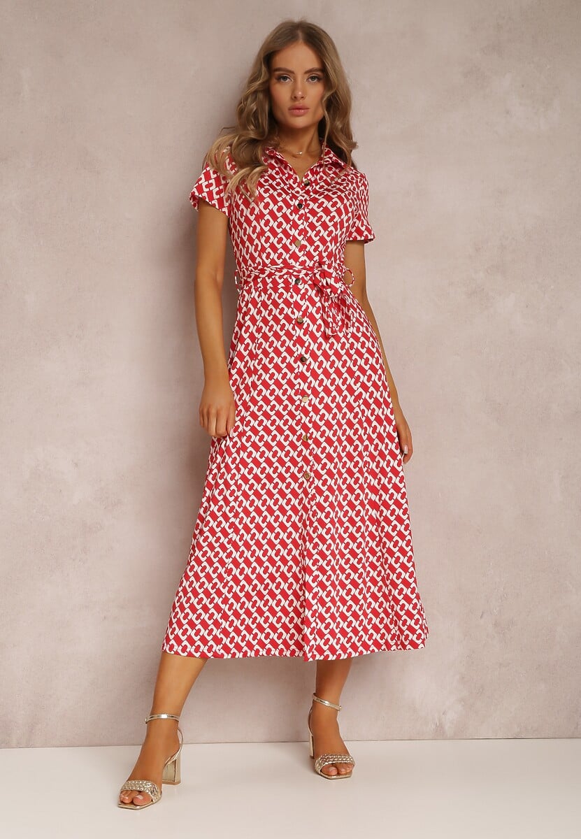 Ciemnobeżowa Sukienka Prixia