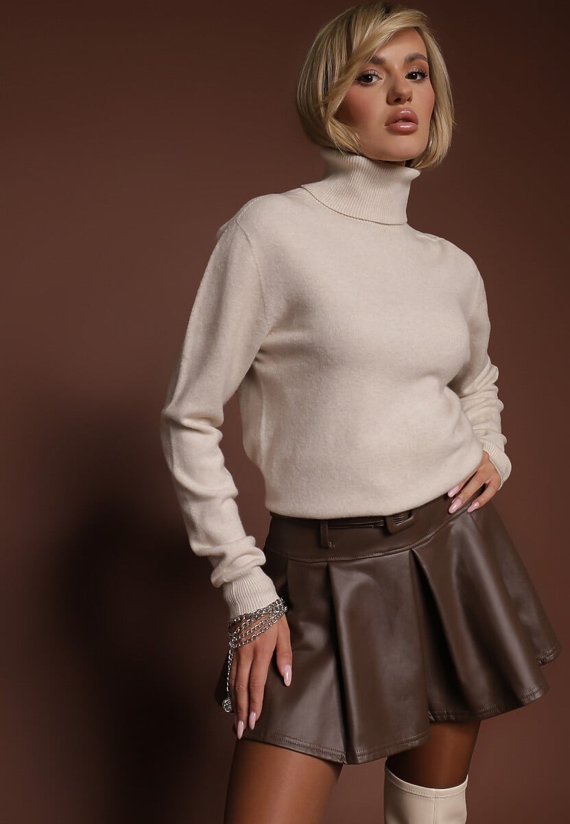 Czarny Golf z Wełną i Wiskozą Olmeze