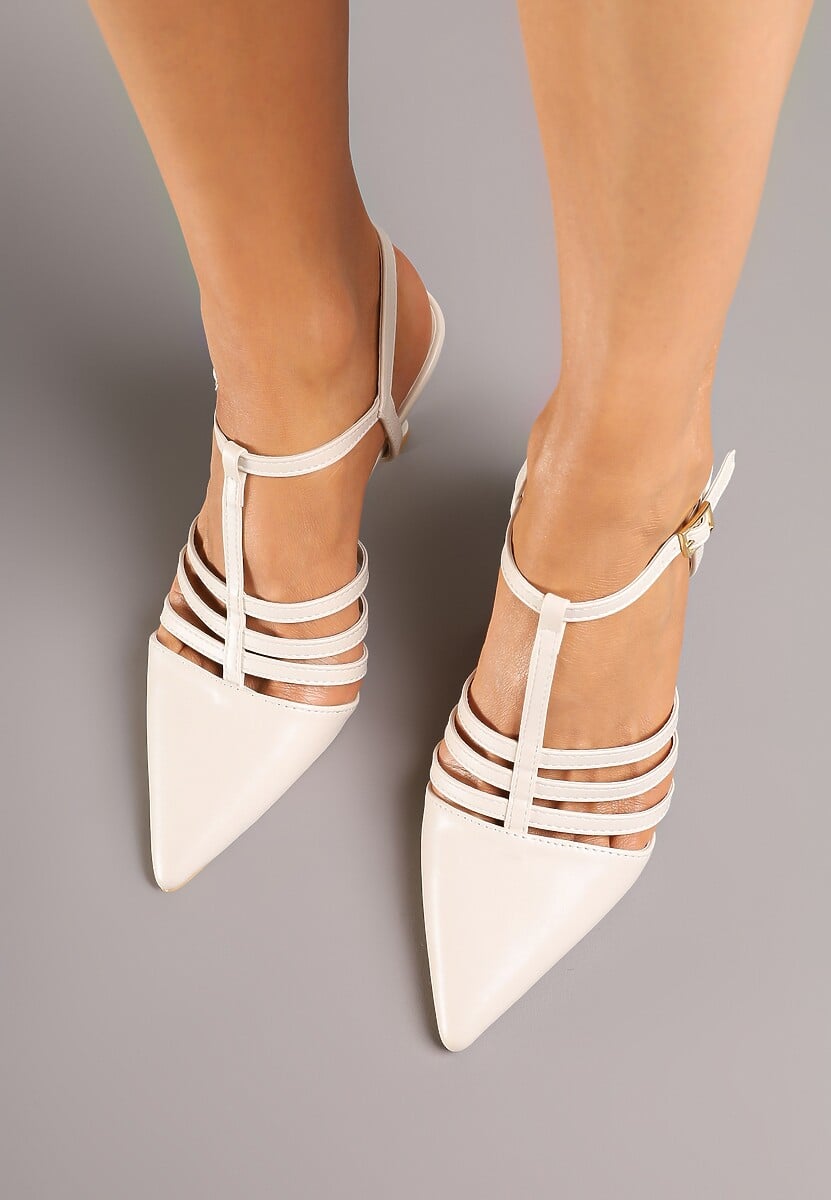 Jasnobeżowe Sandały Vices na Obcasie Typu Szpilka Tirenella