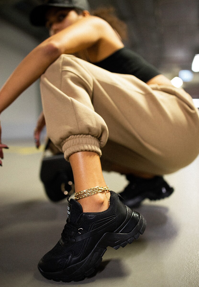 Czarne Sneakersy Dorameia