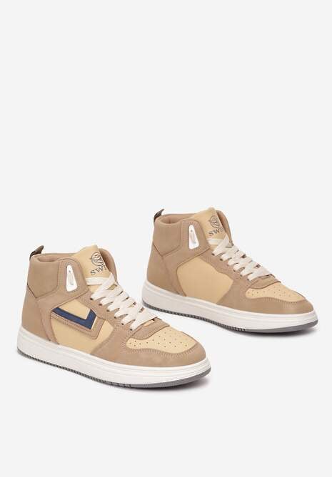 Ciemnobeżowe Sneakersy Maeramia