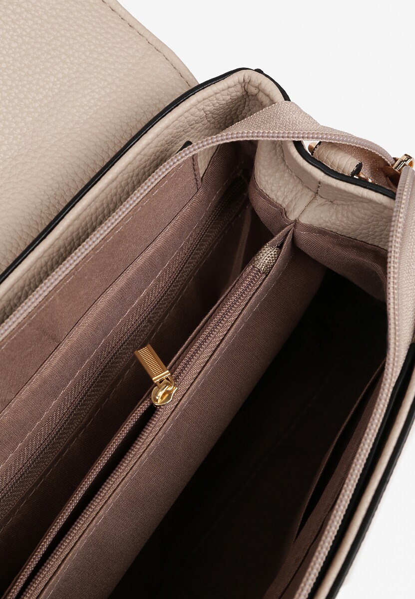 Beżowa  Torebka Ozdobiona Pikowaniem z Rączką Lanerith