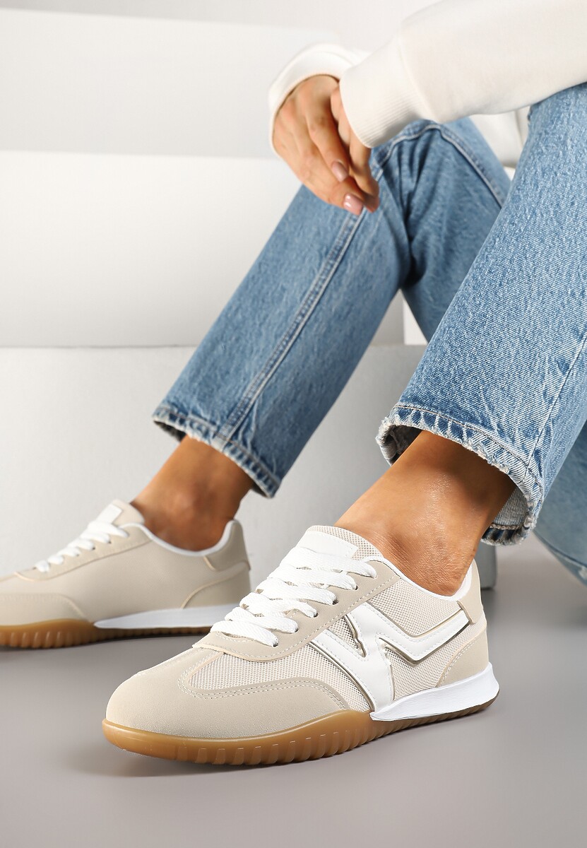 Niebieskie Sneakersy Klasyczne Tenisówki Istia