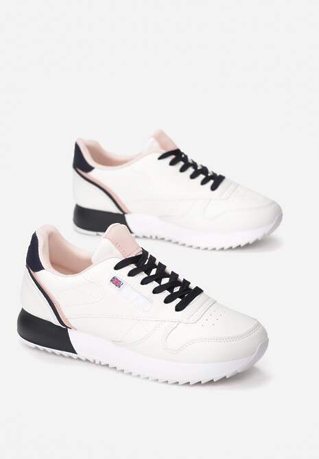 Biało-Granatowe Sneakersy Corarephis