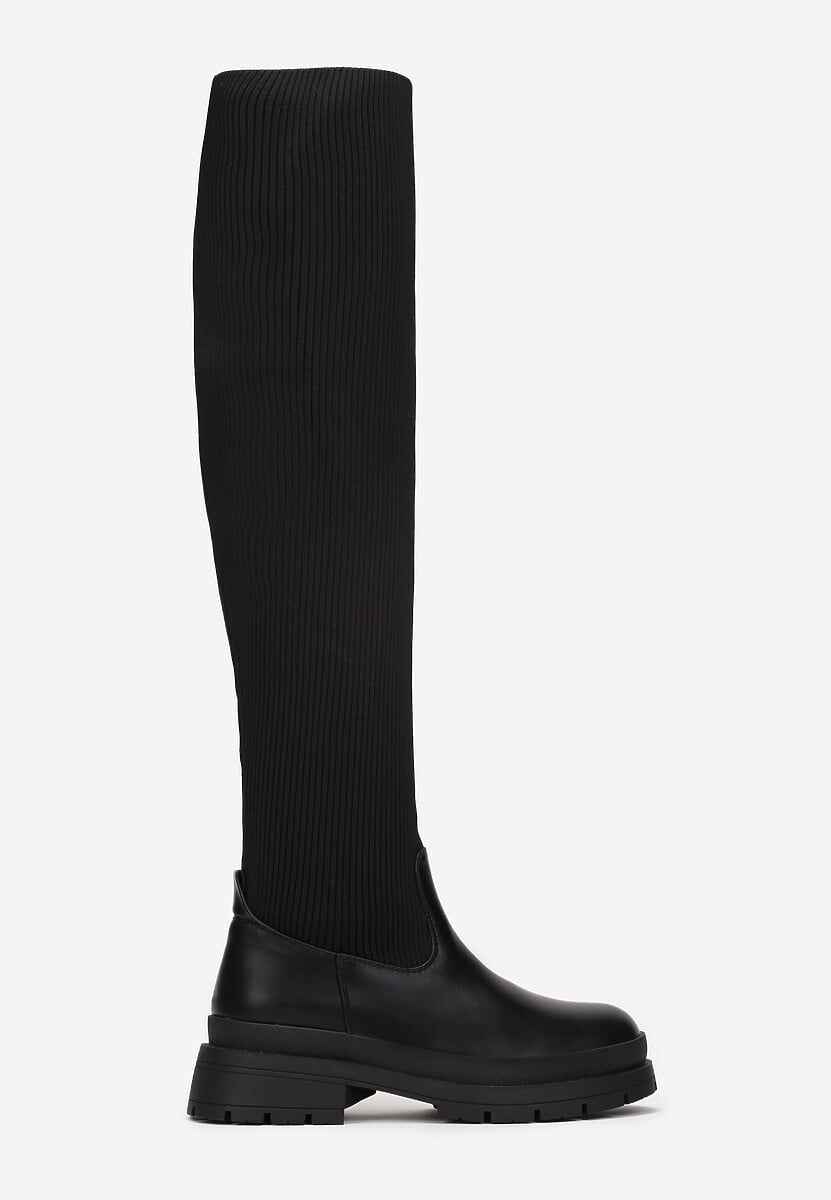 Czarne Kozaki Damierra