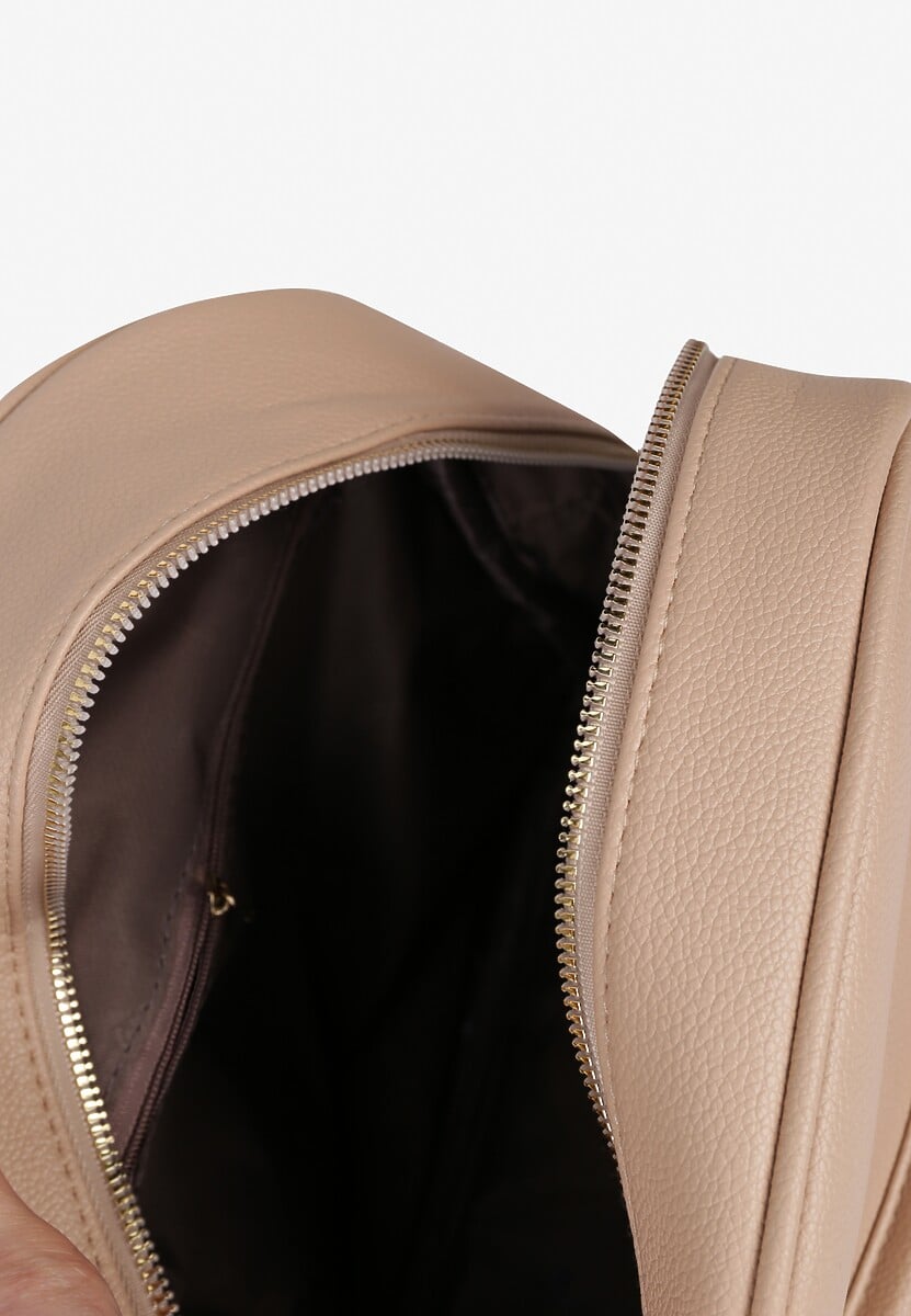 Beżowy Plecak z Ozdobnym Pikowaniem na Szelkach Verrilla