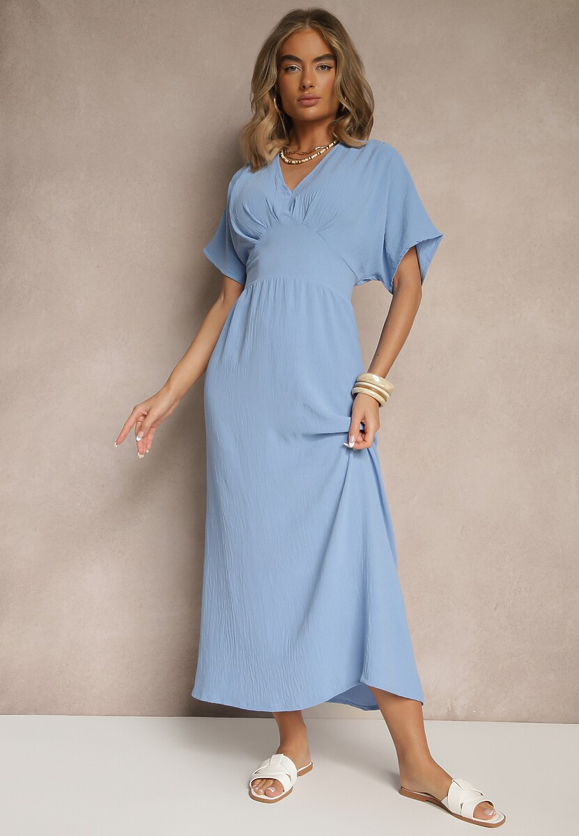 Czarna Sukienka z Bawełną i Marszczoną Górą Filaviela