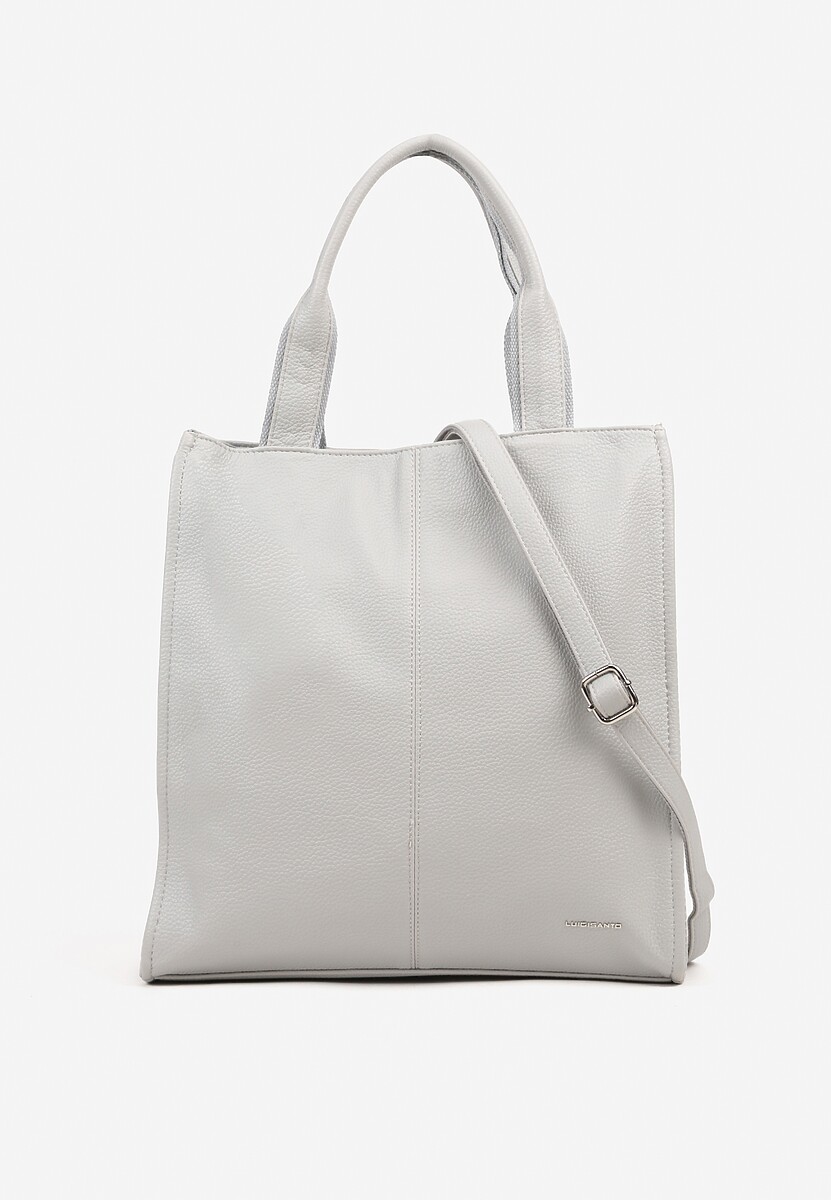 Beżowa Duża Torebka Shopper Tote z Regulowanym Paskiem Sorielleza