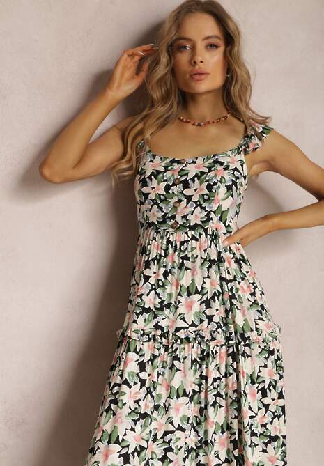 Biało-Czarna Sukienka Agarynome