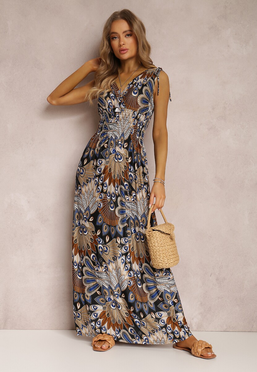 Ciemnozielona Sukienka Sallaza