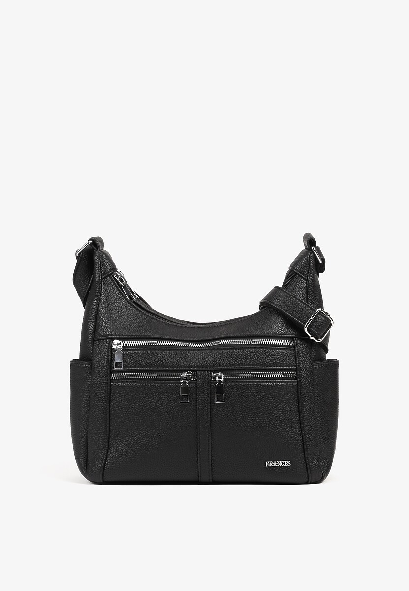 Czarna Perforowana Torebka Listonoszka Griovia