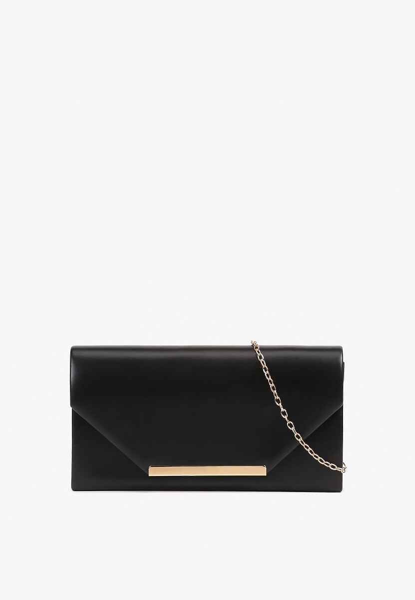 Biała Torebka Wieczorowa Kopertówka z Odczepianym Łańcuszkiem Rinnielle