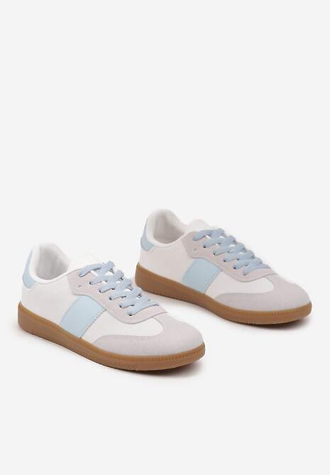 Biało-Niebieskie Sneakersy Tenisówki w Kultowym Stylu Neolithaen