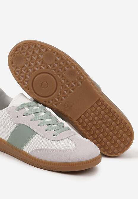 Biało-Zielone Sneakersy Tenisówki w Kultowym Stylu Neolithaen