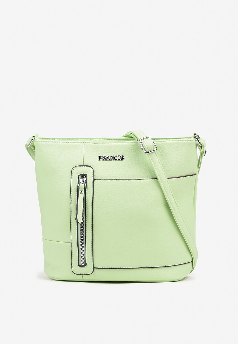 Jasnozielona Torebka Typu Listonoszka Ozdobiona Suwakiem Dolaris