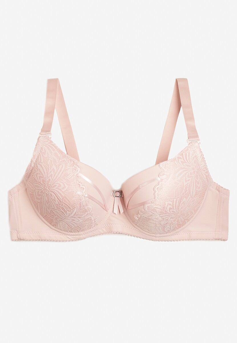 Różowy Koronkowy Biustonosz Uronia