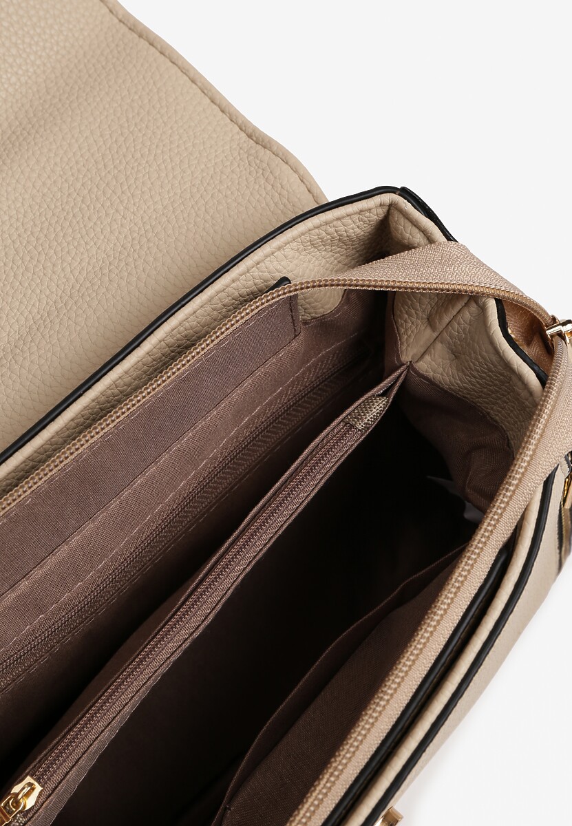 Jasnobeżowa Torebka Ozdobiona Pikowaniem z Rączką Lanerith