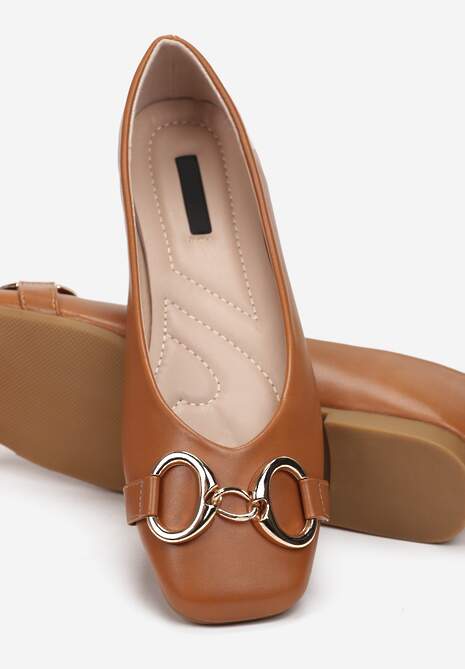 Brązowe Balerinki Metiocia