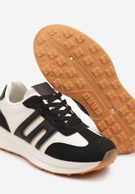 Czarne Sneakersy Ozdobione Geometrycznym Wzorem Eldvisa