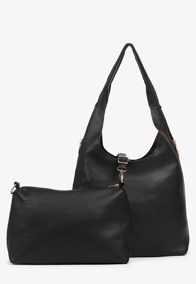 Ciemnobeżowa Torebka Shopperka z Dodatkową Saszetką Fesanesa