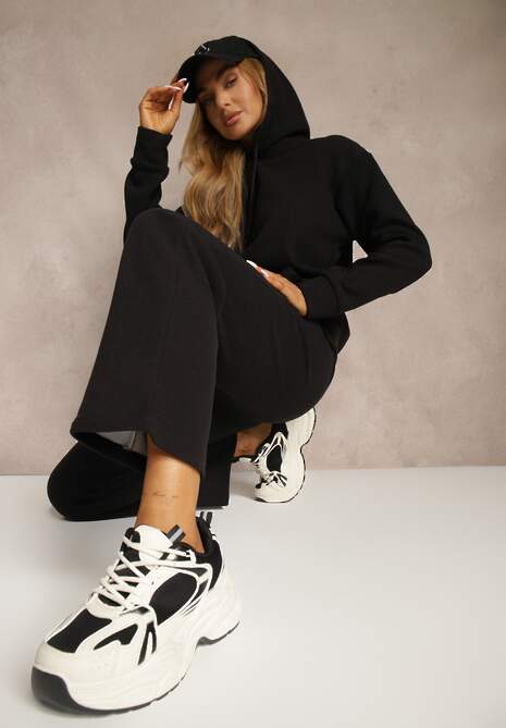 Czarny 2-częściowy Komplet Dresowy z Bluzą i Spodniami Orifira