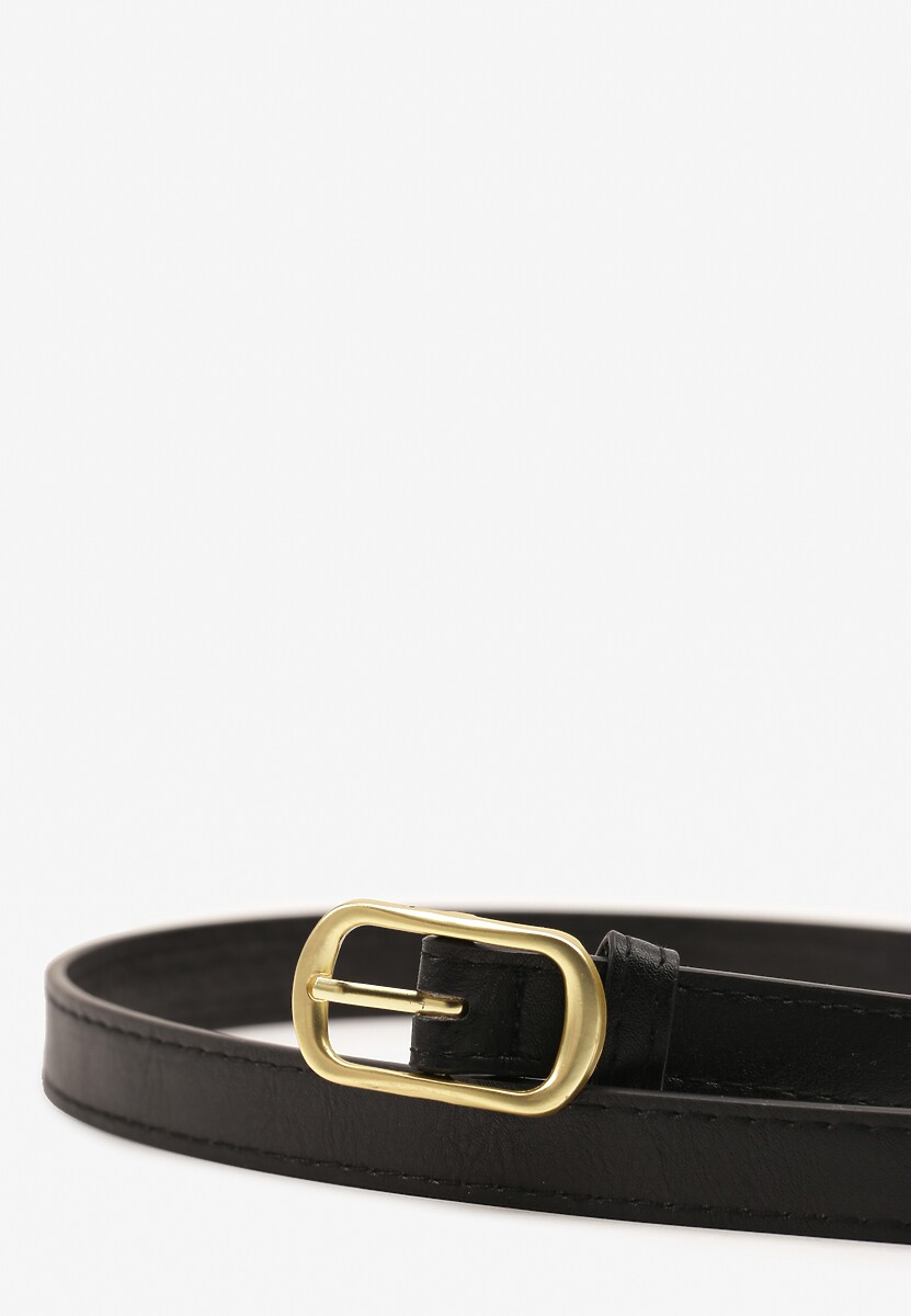 Czarny Pasek Ozdobiony Klamrą Mevenia