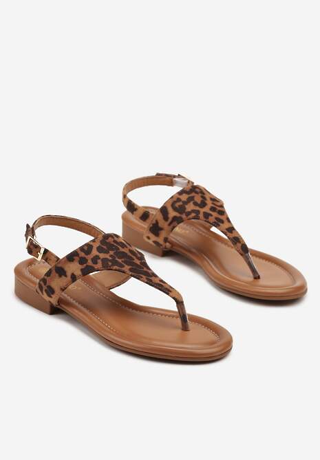 Panterkowe Sandały w Stylu Japonek Orrisse