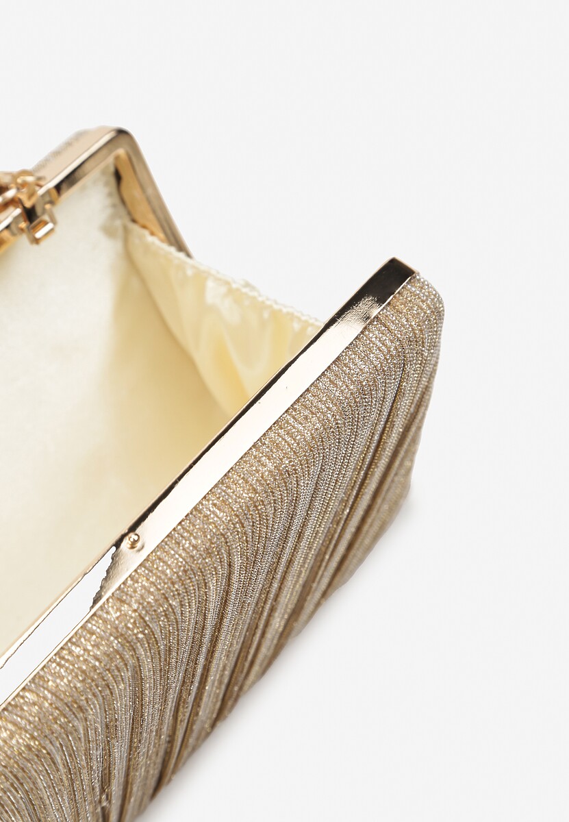Złota Połyskująca Torebka Kopertówka Inella