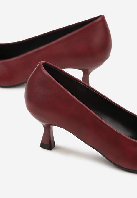 Bordowe Czółenka ze Szpiczastym Noskiem na Kaczuszce Illsaria