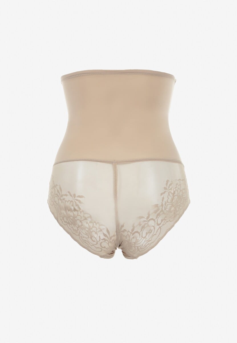 Beżowe Modelujące Majtki z Wysokim Stanem Everise