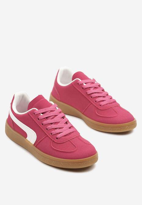 Różowe Casualowe Sneakersy Typu Kultowe Tenisówki Ablerri