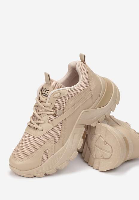 Ciemnobeżowe Sneakersy Dorameia
