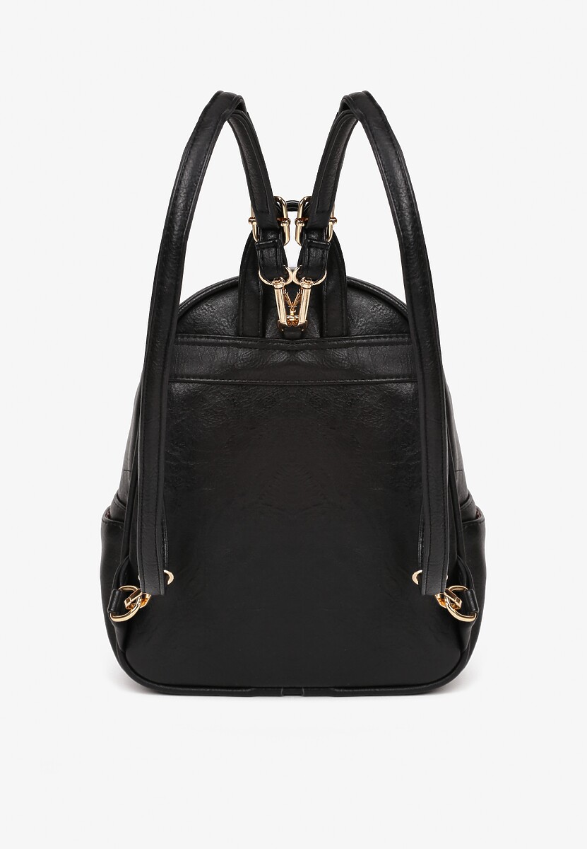 Czarny Plecak z Ozdobnymi Suwakami Baniellea