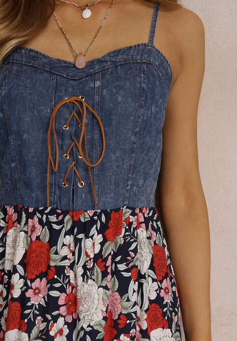 Granatowa Sukienka Tarain