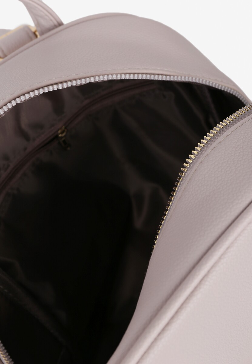 Jasnoszary Plecak z Ozdobnym Pikowaniem na Szelkach Verrilla