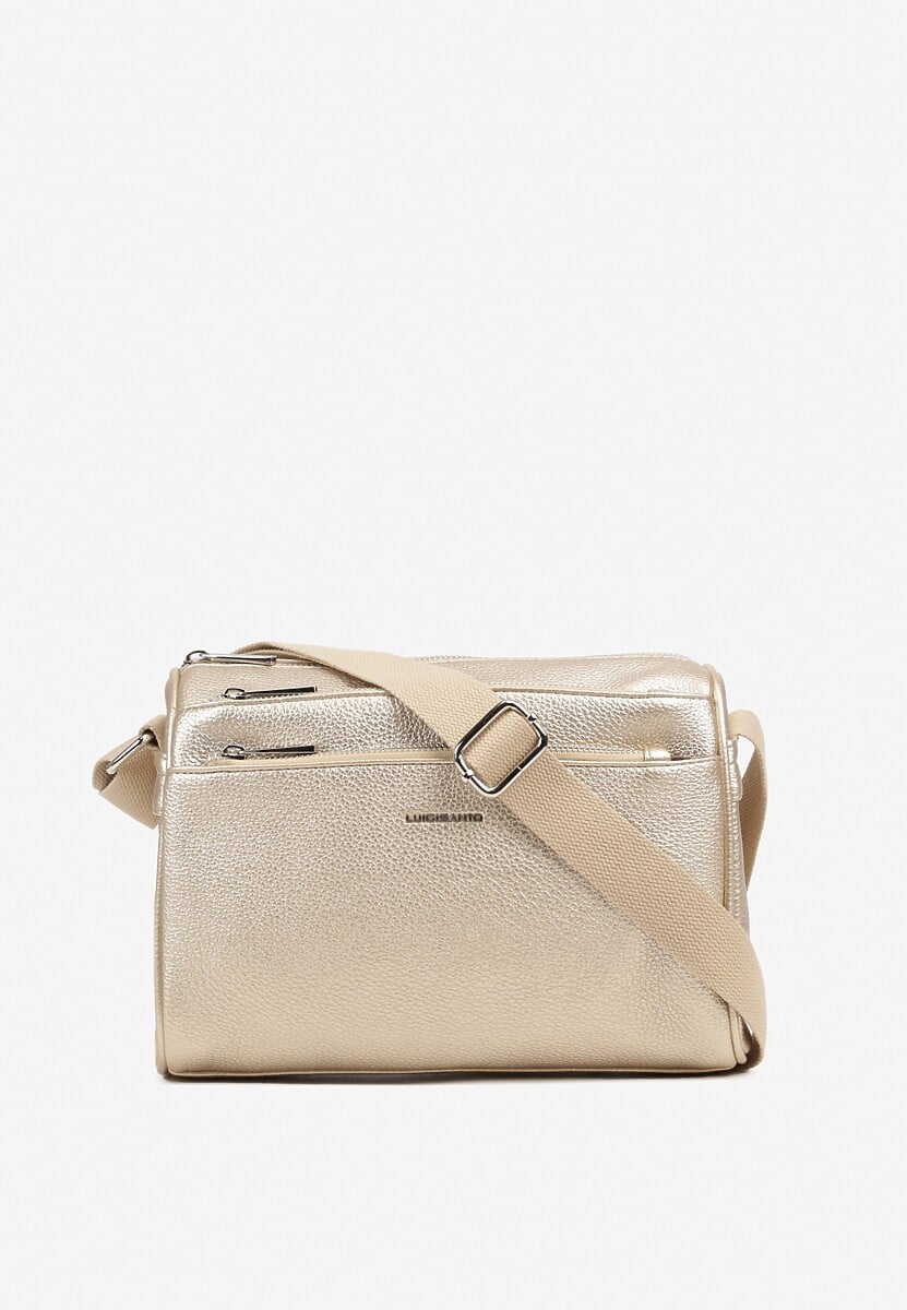 Jasnobeżowa Torebka Typu Listonoszka z Czterema Komorami Davirienne