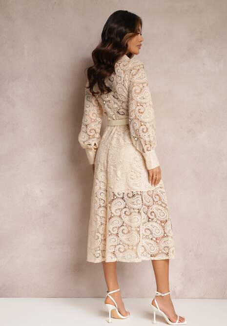 Jasnobeżowa Sukienka Palestra